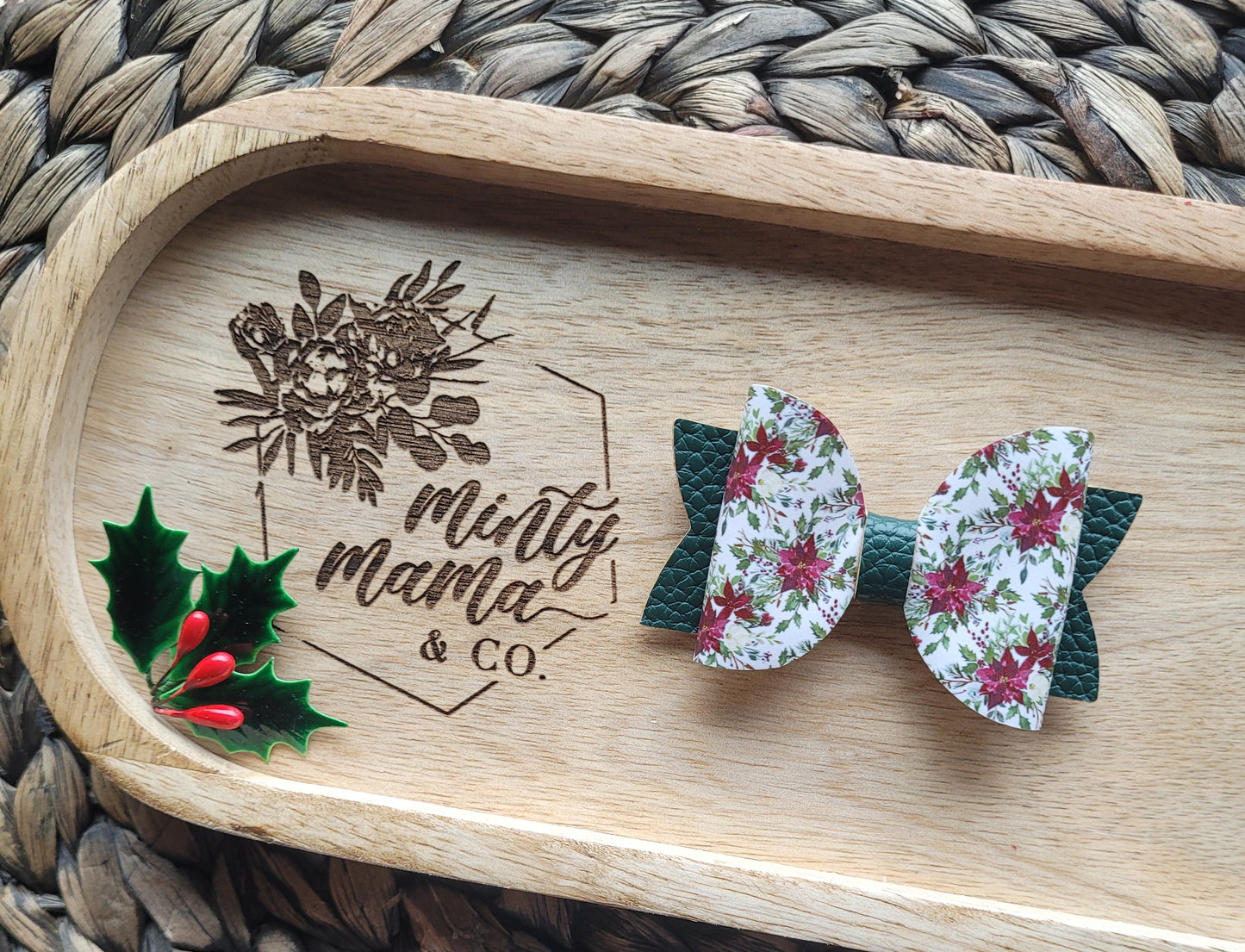 Earring Studs:: Poinsettias