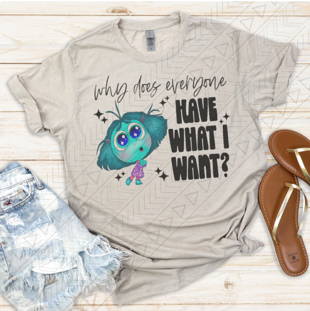 Adult TEE:: I Want That... (Ash or Silver)