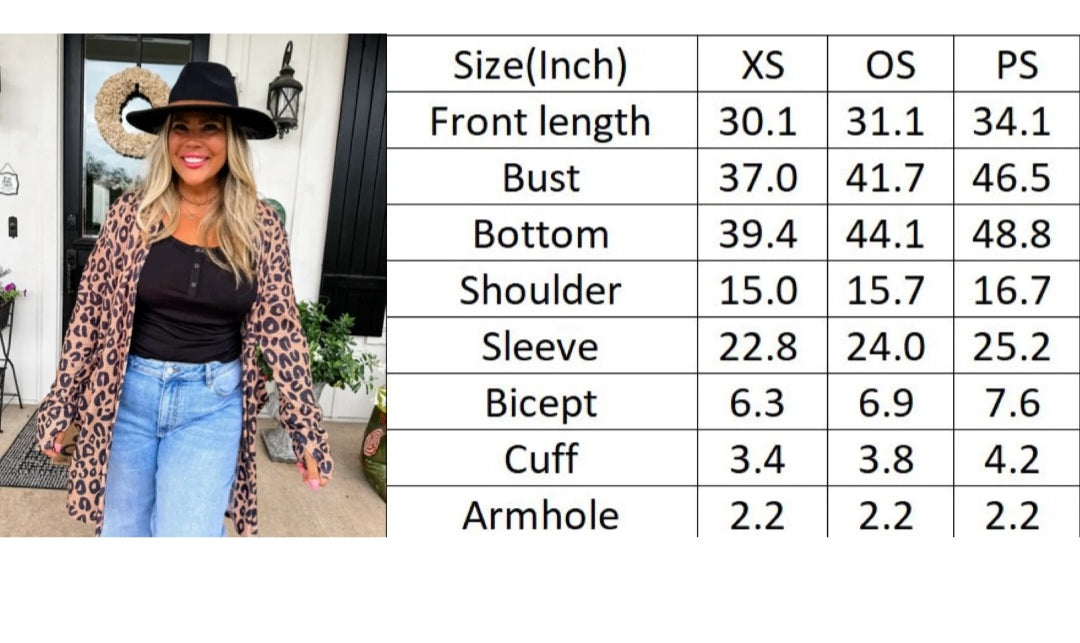 *SALE*:: Plus OS- Cheetah Print Lola Cardi
