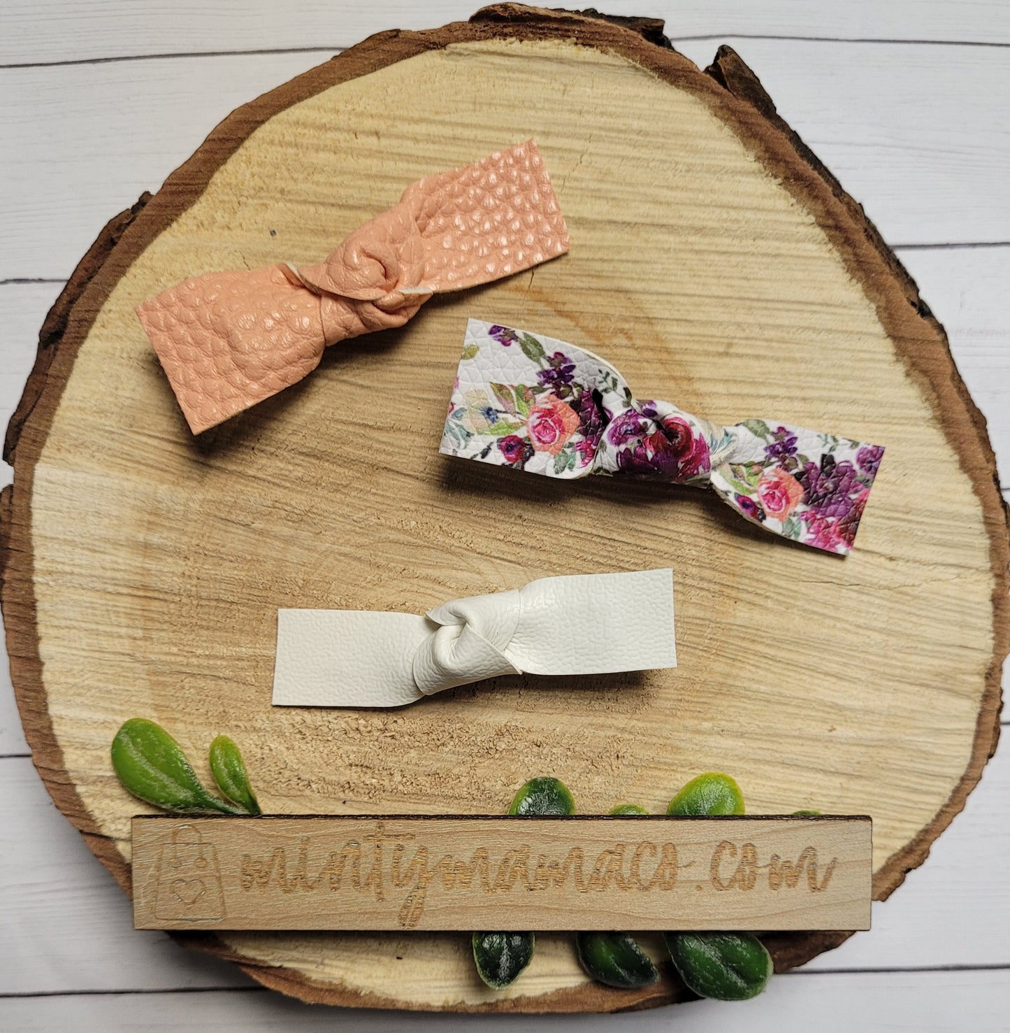 Classic Knot:: Peach Floral-3 pack