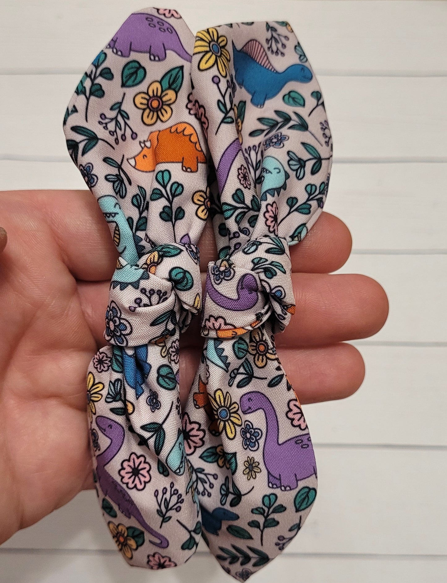 RTS:: Top Knot Dino Floral Headband