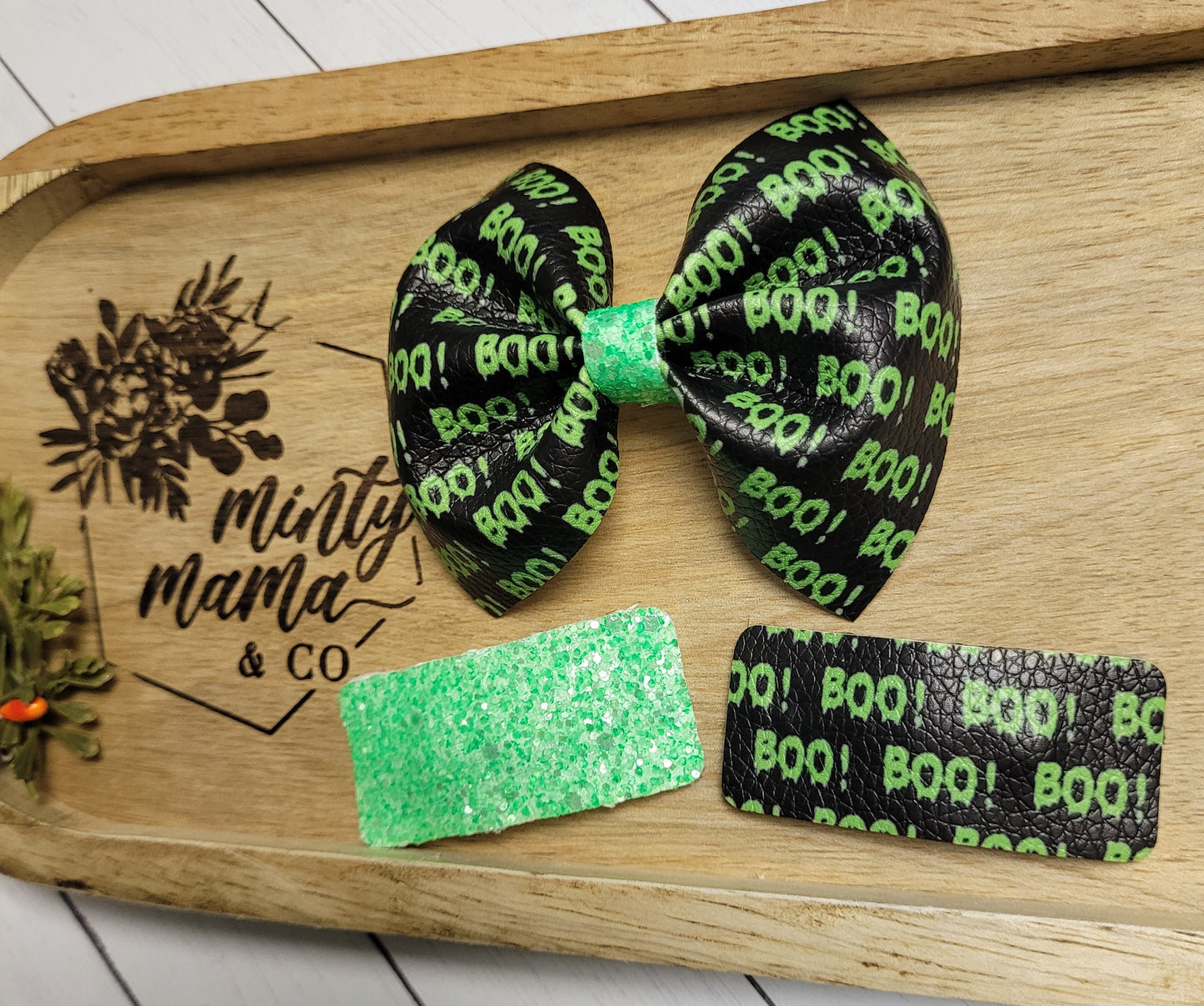 Snap Clips:: Lime Green BOO 2-Pack