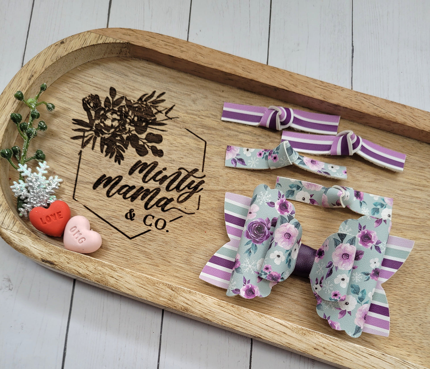 Jocie Classic:: Purple Floral & Stripes