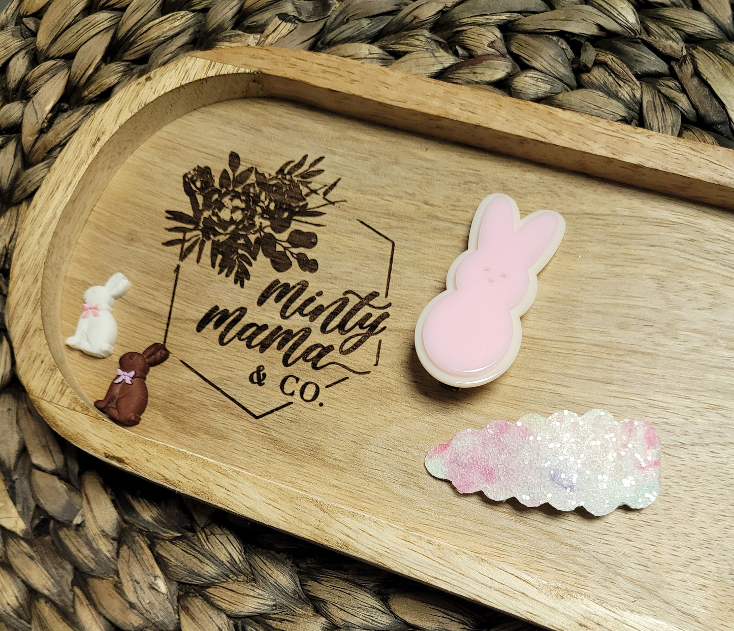 RTS:: Pastel Bunnies & Snap Clip-2 pack