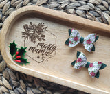 Earring Studs:: Poinsettias