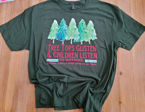 RTS:: XL TEE- Green: Tree Tops