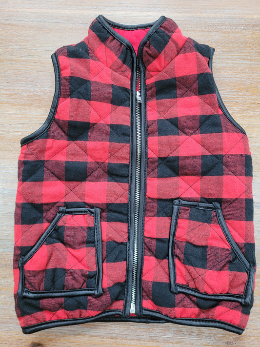 *SALE*: 3-4T Buffalo Plaid Vest