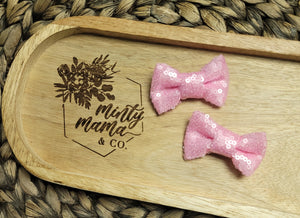 Mini Bowtie:: Pink Sequin Piggie Set