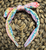 RTS:: Rainbow Ombre Hearts Top Knot Headband