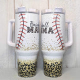 40 oz. Metal Tumbler:: Baseball Mama (10-15 biz days)