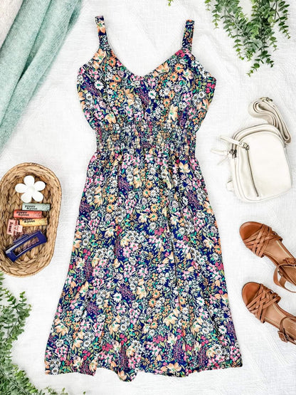 *SALE* : Cassidy Midi Dress:: Navy Floral