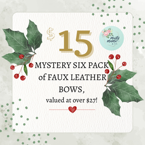 **SHOP SMALL:: Mystery FAUX LEATHER BOWS**