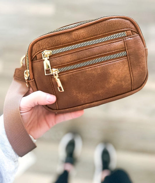 RTS:: Weathered Caramel Wristlet Pouch