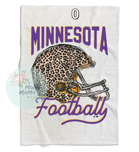 Football Sweatshirt Blanket:: 💜💛🏈💚💛