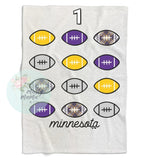 Football Sweatshirt Blanket:: 💜💛🏈💚💛