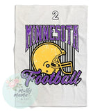 Football Sweatshirt Blanket:: 💜💛🏈💚💛