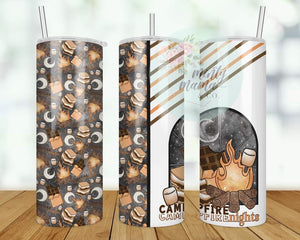 20 oz. Skinny Metal Tumbler:: Campfire Nights