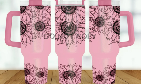 40 oz. Metal Tumbler:: Sunflower