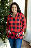 RTS:: *SALE* CLOUD HalfZip Hoodie:: Buffalo Plaid & Stripes