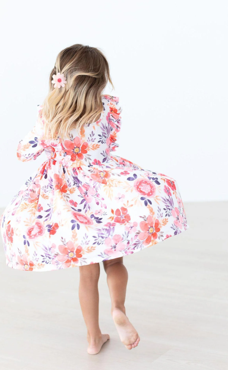 Twirl Bodysuit Dress:: Tangerine Floral