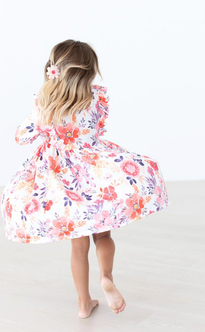 Twirl Bodysuit Dress:: Tangerine Floral