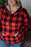 RTS:: *SALE* CLOUD HalfZip Hoodie:: Buffalo Plaid & Stripes