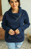 RTS::*SALE*Classic ZipCowl Sweatshirt:: Navy