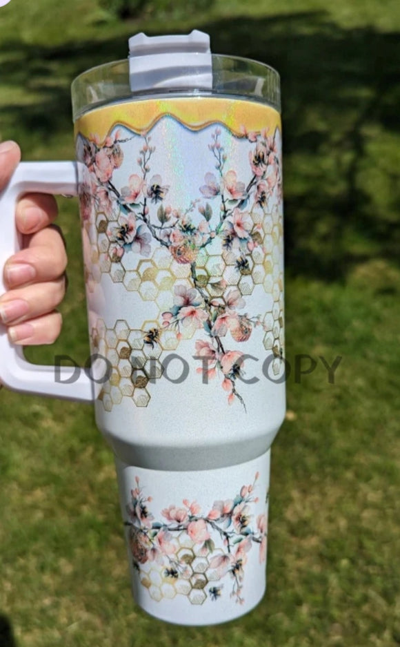 40 oz. Metal Tumbler:: Honey Bees