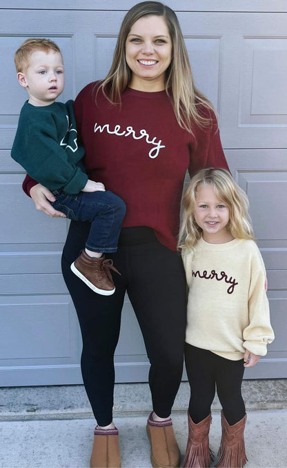 *SALE*:: 12-18M Rope Embroidered Merry Sweater