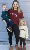 RTS:: 12-18M Rope Embroidered Merry Sweater