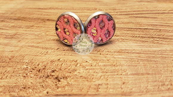 Earring Studs:: Pink Diamonds