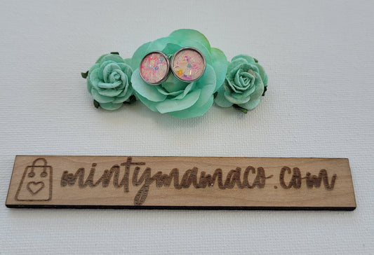 Earring Studs:: Pastel Egg Splatter