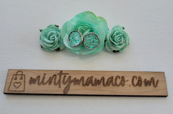 Earring Studs:: Easter Seafoam Green