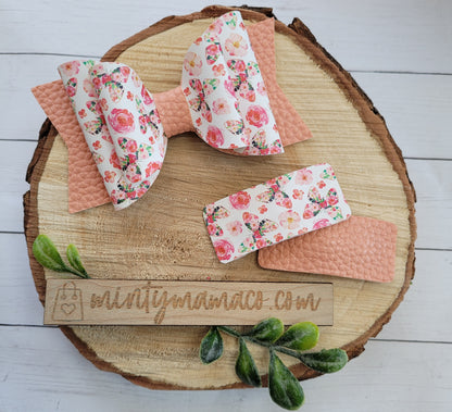 Snap Clips:: Pink Floral Butterflies 2-Pack