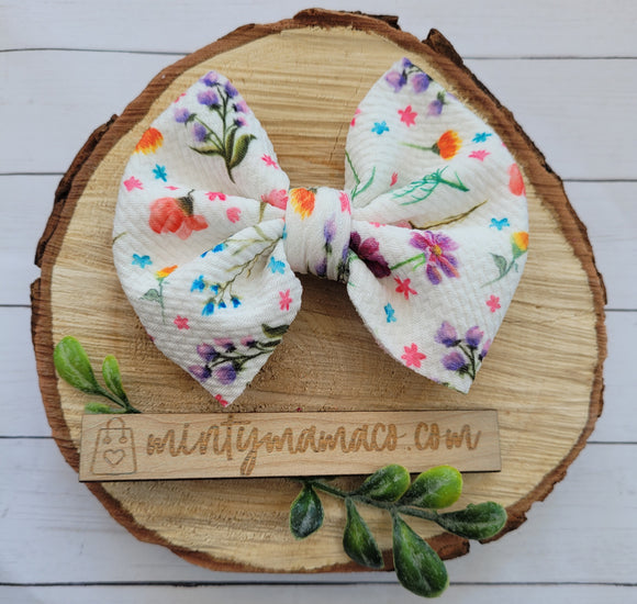 Fabric Bow:: Little Flowers