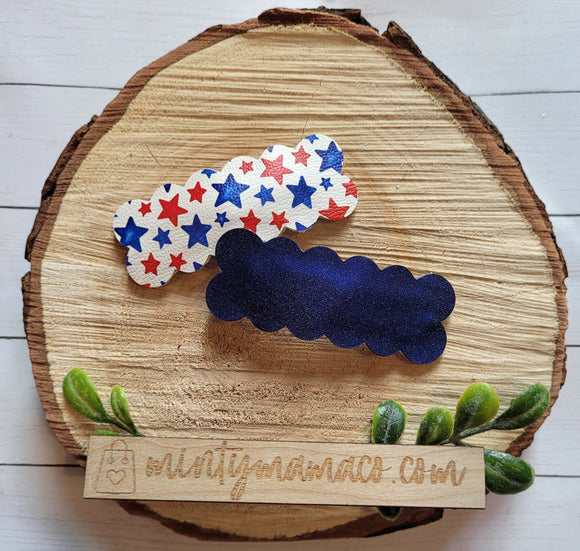 Scallop Snap Clips:: Star Spangled