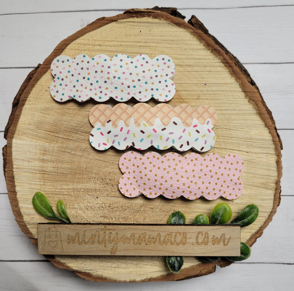 Scallop Snap Clips:: Polka Dot Sprinkles