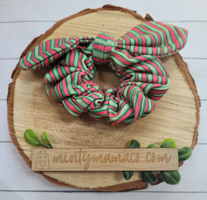 RTS:: Rib Knit Watermelon Top Knot Scrunchie