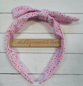 RTS:: Top Knot Pink Sprinkles Headband