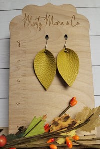 Dangle Earrings:: Pinch Solid Mustard