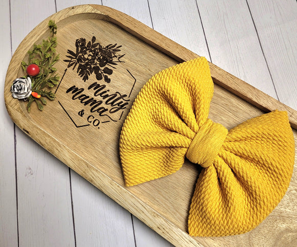 Fabric Bow:: Mustard