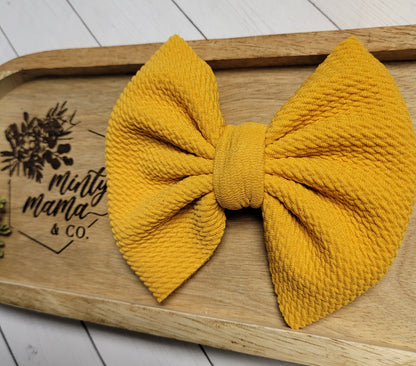 Fabric Bow:: Mustard