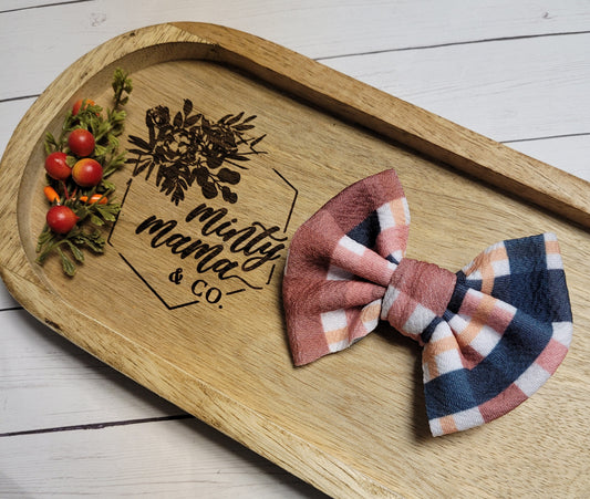 Fabric Bow:: Thanksgiving Plaid