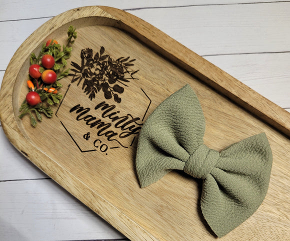 Fabric Bow:: Light Olive