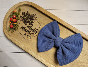 Fabric Bow:: Cornflower Blue