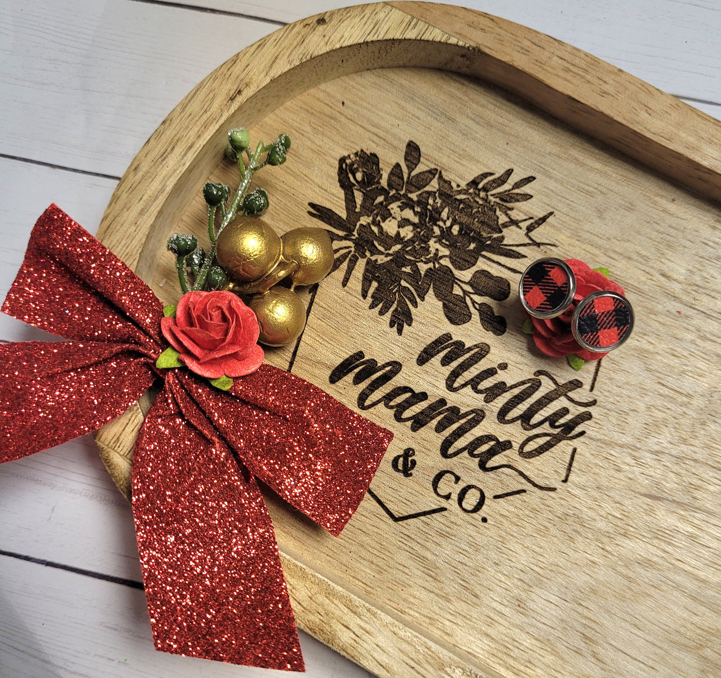 Earring Studs:: Buffalo Plaid