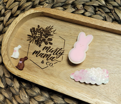 RTS:: Pastel Bunnies & Snap Clip-2 pack