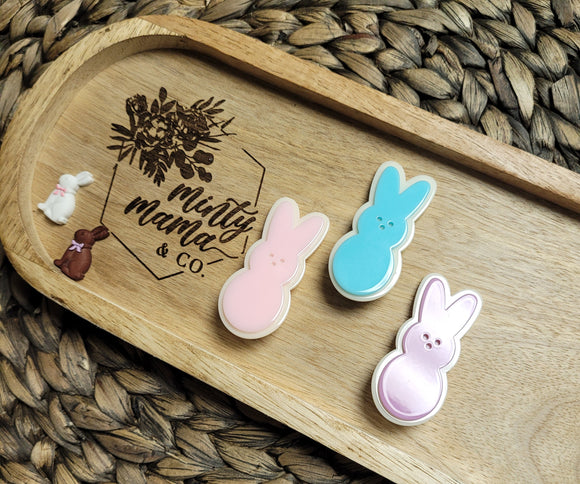 RTS:: Pastel Bunnies & Snap Clip-2 pack