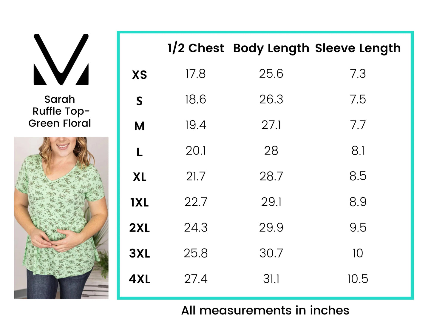 *SALE*: Sarah Ruffle Top:: Mint Floral