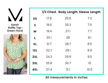 *SALE*: Sarah Ruffle Top:: Mint Floral
